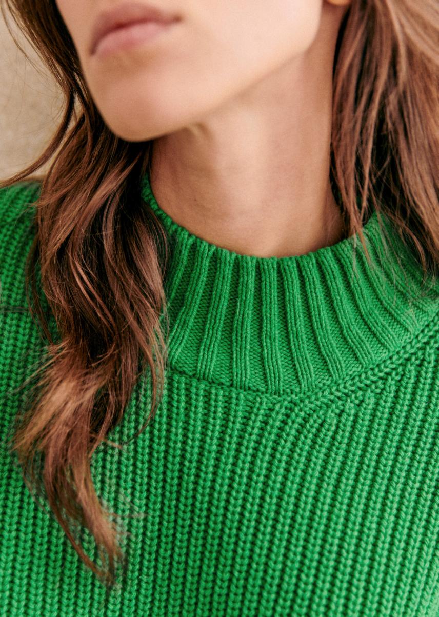 Women Sézane Emilia Jumper Secure Knitwear Bright Green - 1