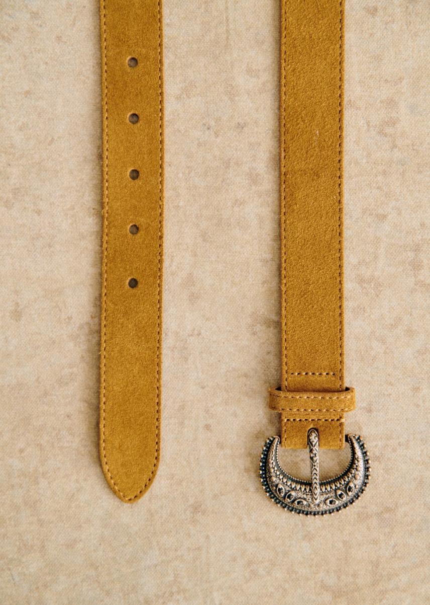 Belts Sézane Women Tan Fine Louve Belt Custom - 1