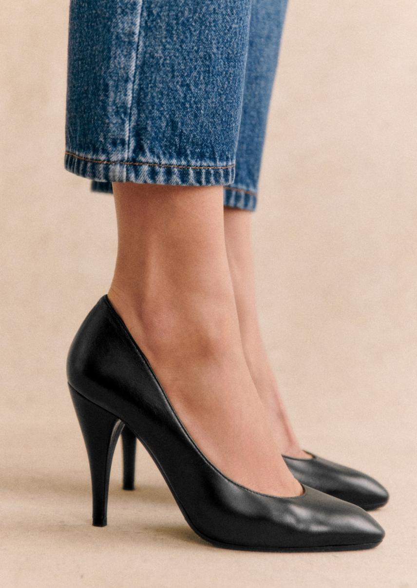 Simple Women Glossy Black High Magda Court Shoe Shoes Sézane - 1