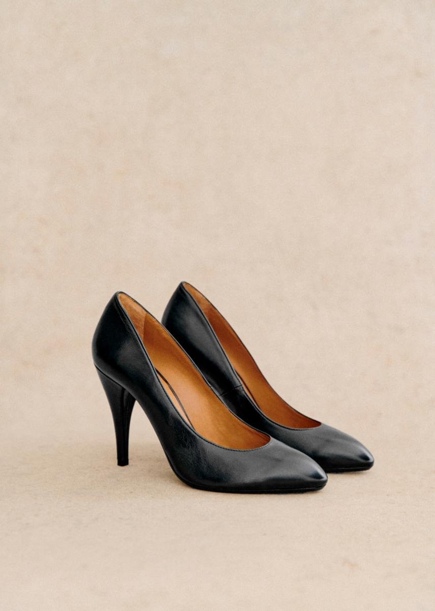 Simple Women Glossy Black High Magda Court Shoe Shoes Sézane - 3