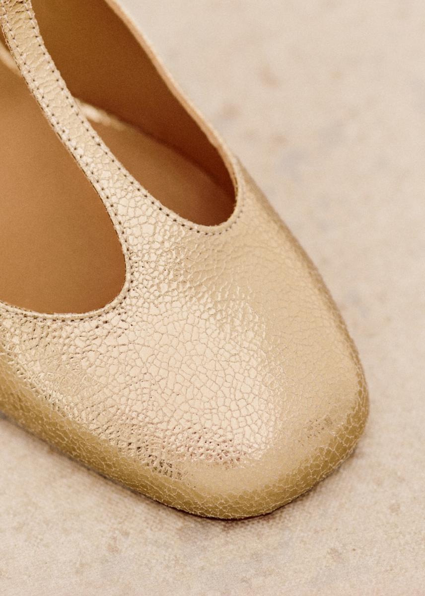 Sézane Shoes Smooth Gold Top Women Marcie Babies - 2