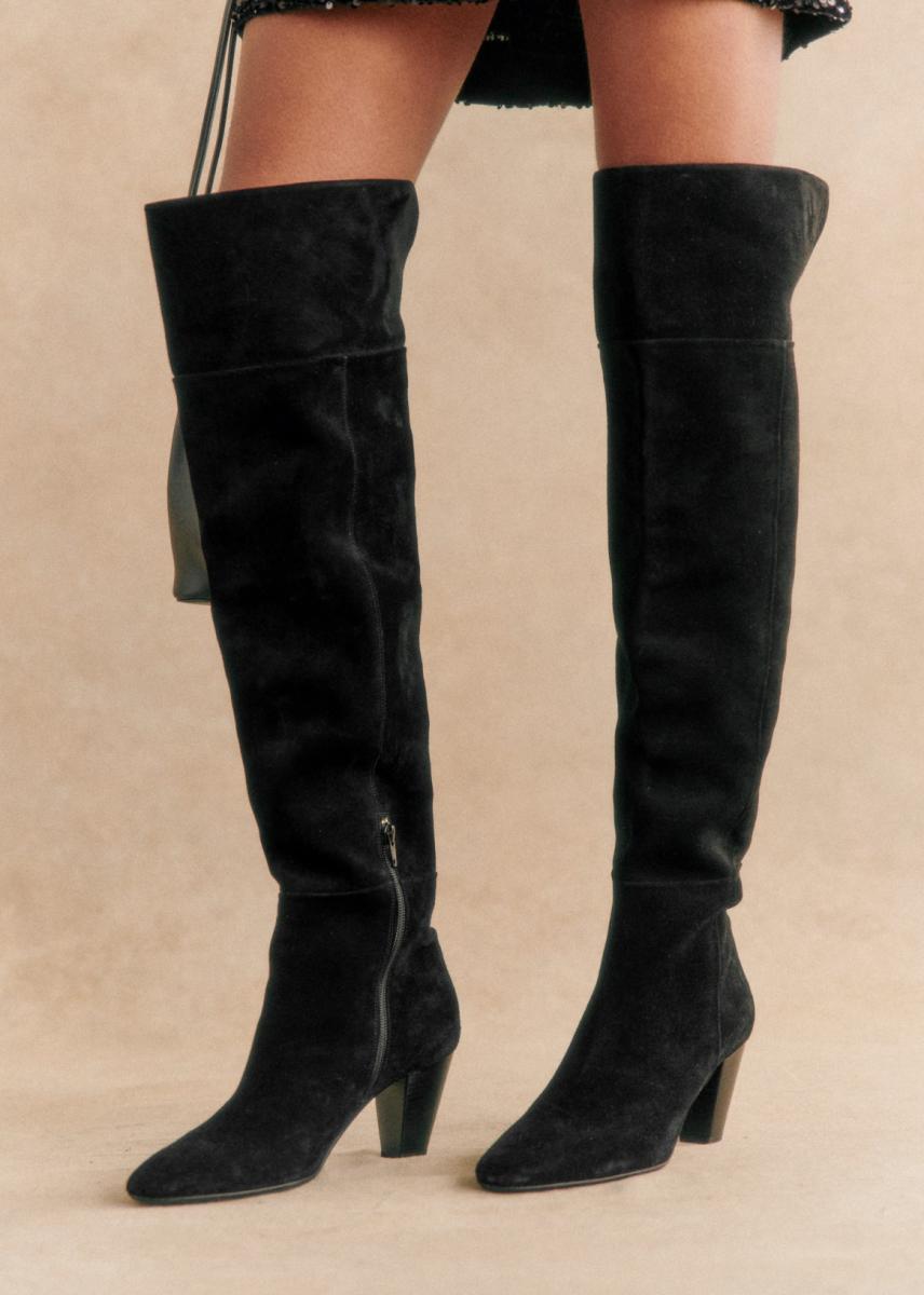 Shoes Sézane Women Exceptional Colette Thigh High Boots Black - 2
