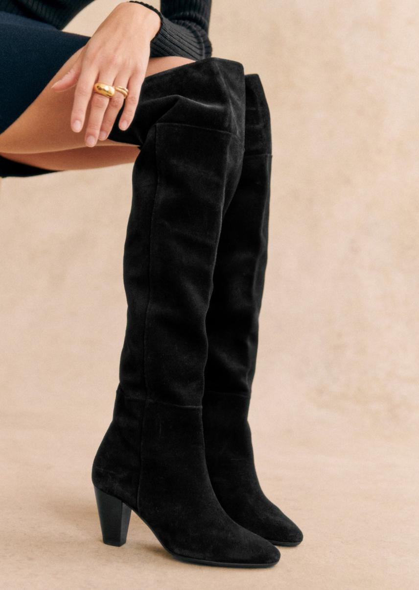 Shoes Sézane Women Exceptional Colette Thigh High Boots Black