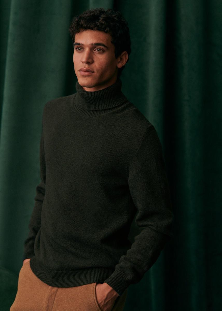Sézane Comfortable Knitwear Kyle Sweater Charcoal Grey Men