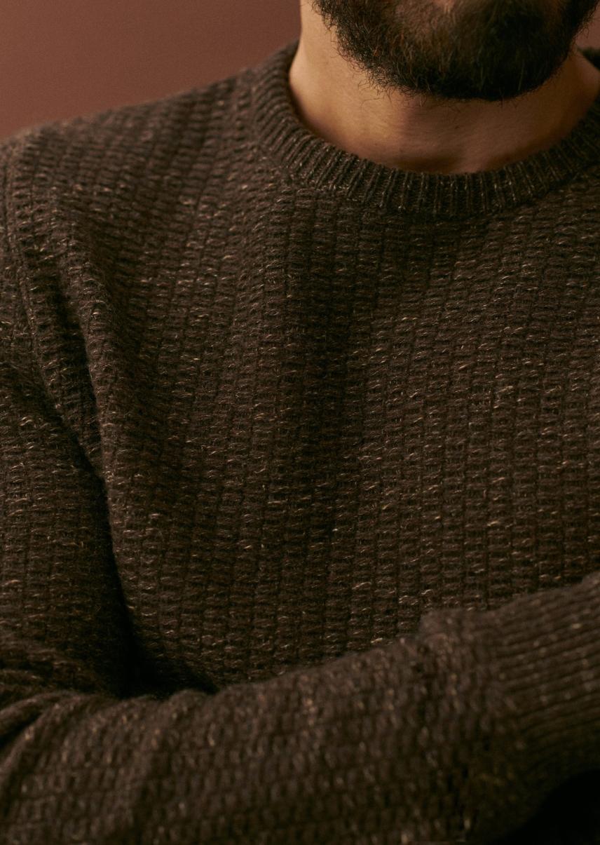 Comfortable Navan Sweater Knitwear Brown Sézane Men - 3