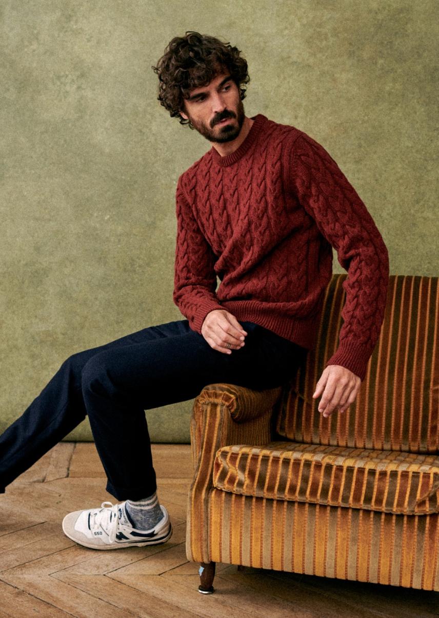 Rust Knitwear Men Lancy Sweater Rapid Sézane - 3