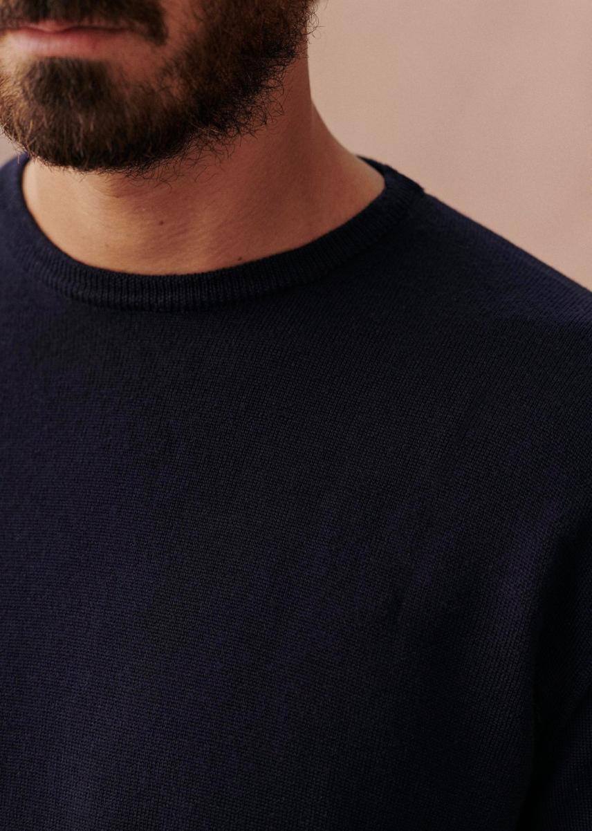 Men Nils Sweater Sézane Navy Blue Best Knitwear - 1