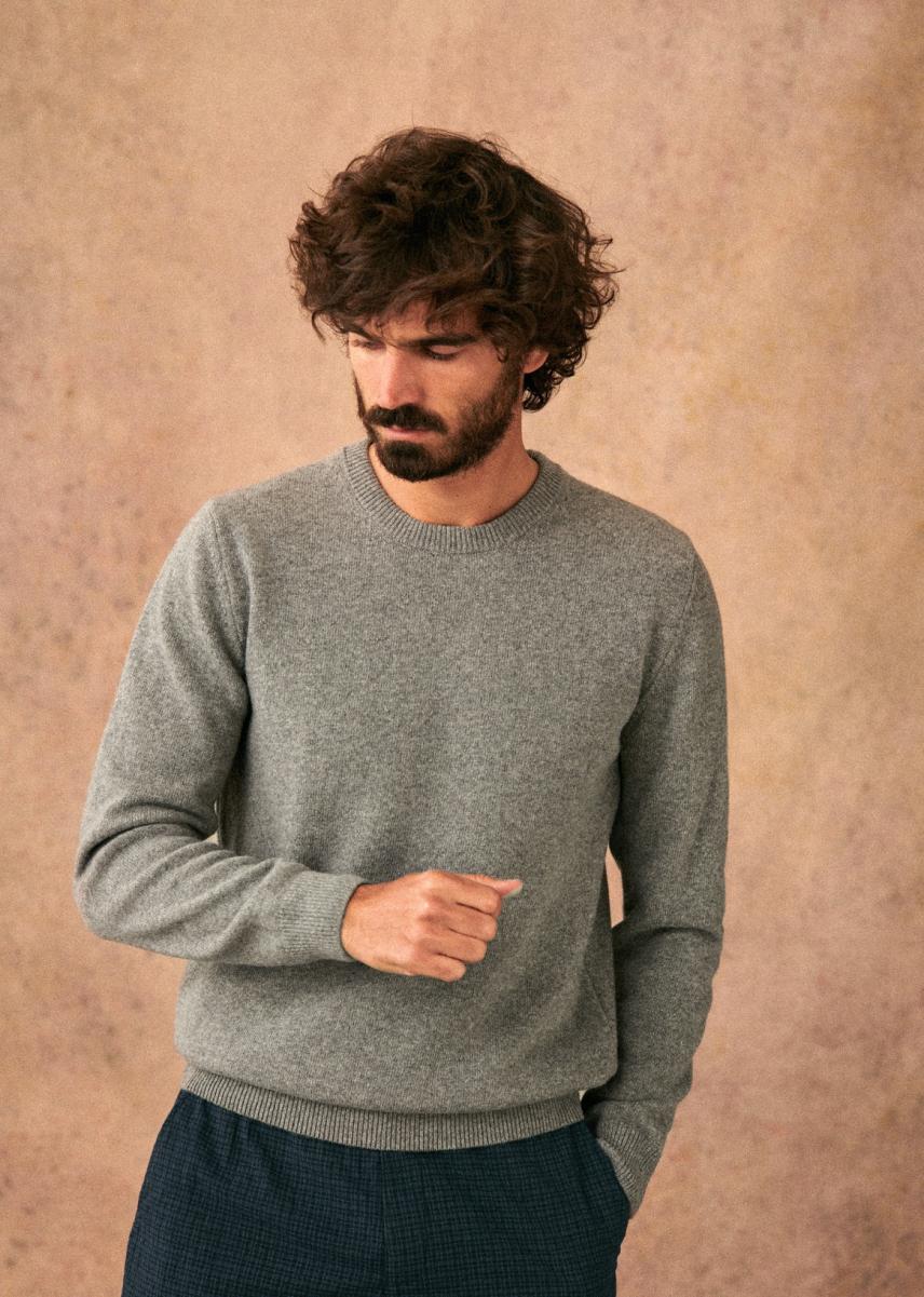Mottled Grey Men Affordable Knitwear Flynn Sweater Sézane - 3