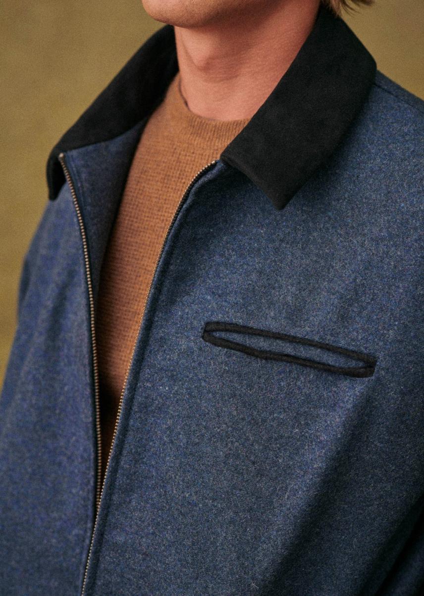 Jackets & Coats Bold Men Dilirt Jacket Sézane Mottled Blue - 1