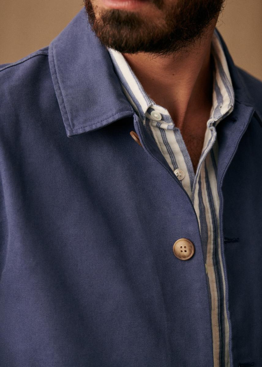 Men Sézane Tim Jacket Jackets & Coats High Quality Vintage Blue - 1
