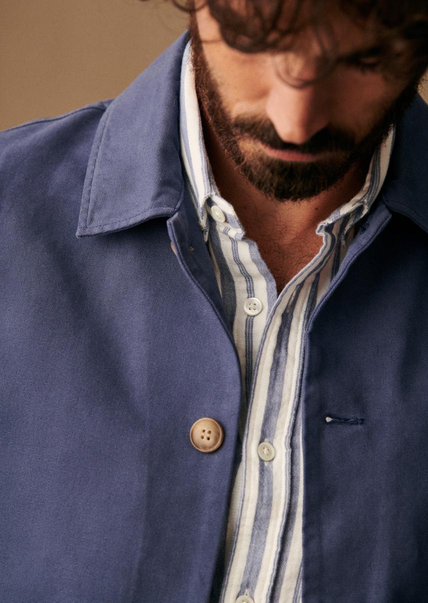 Men Sézane Tim Jacket Jackets & Coats High Quality Vintage Blue - 3