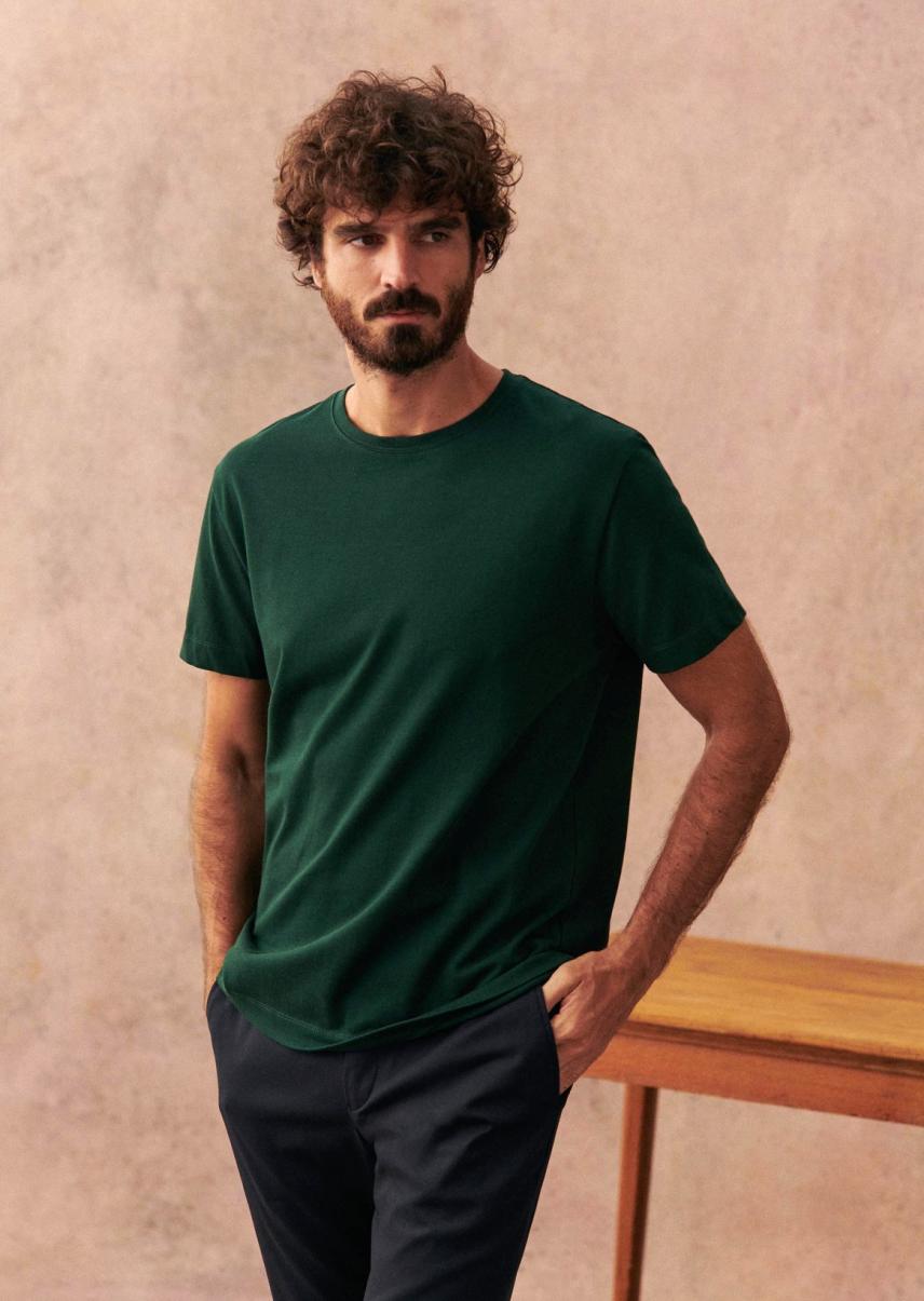 Men Green Sézane Kenneth T-Shirt T-Shirts & Sweatshirts Creative - 4