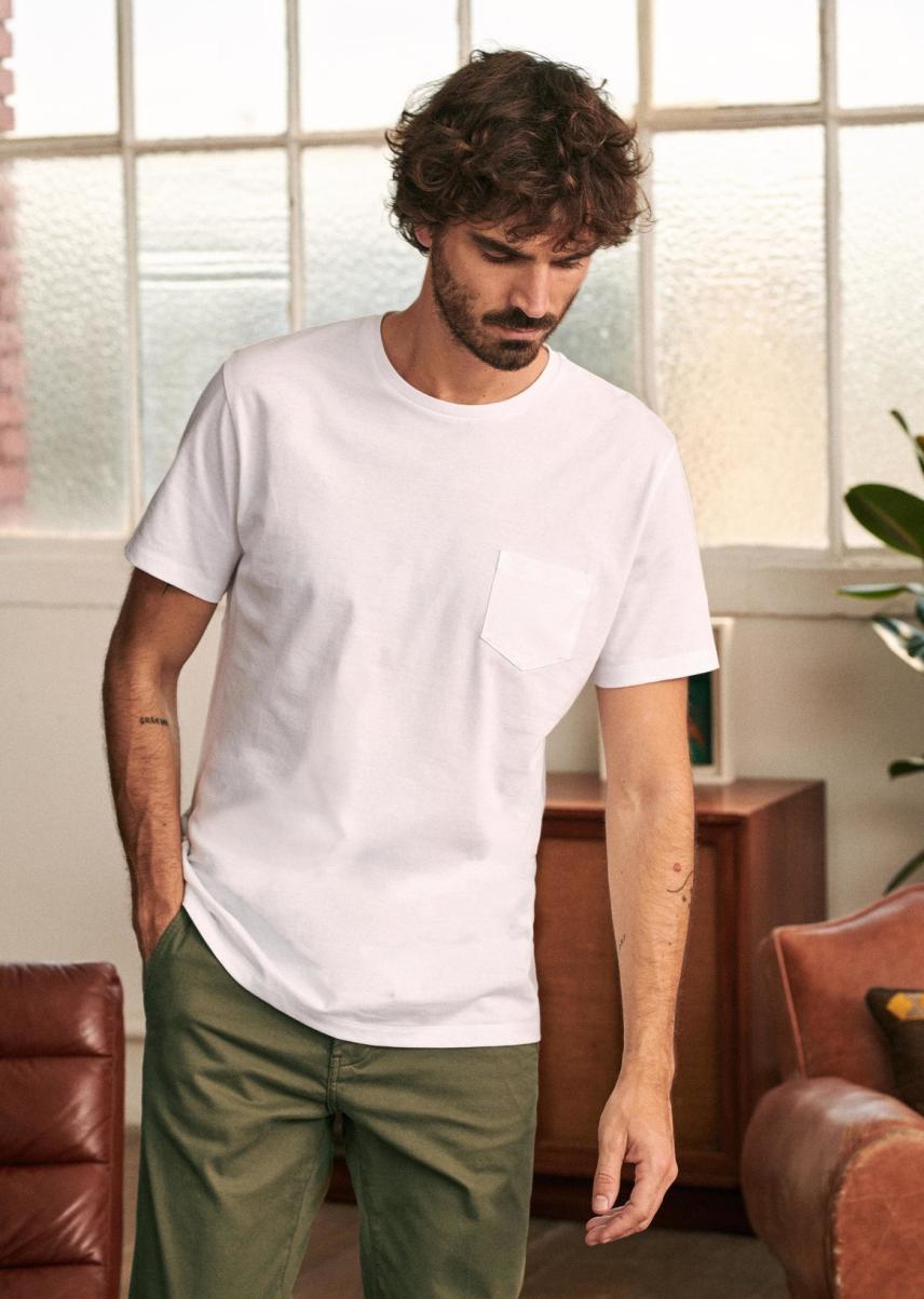 Sézane Clay Green Men Quality T-Shirts & Sweatshirts Sonny T-Shirt - 2