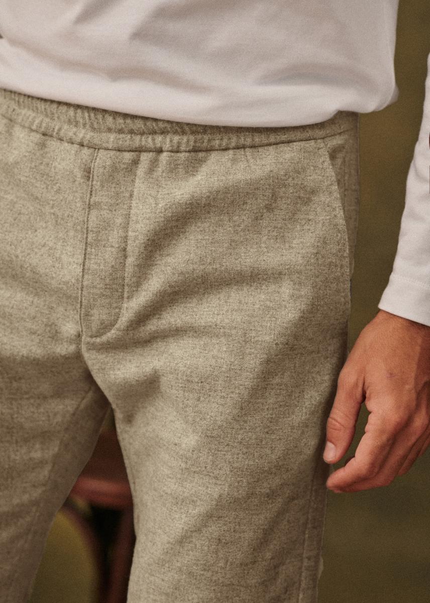 Sézane Light Grey Trousers Men Exceptional Danny Wool Trousers - 2