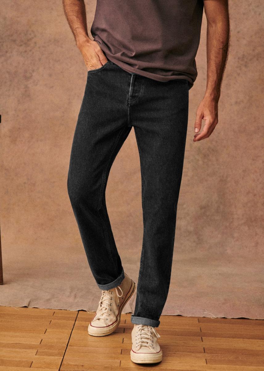 Sézane Perfect Trousers Avi Slim Jeans Washed Grey Men - 4