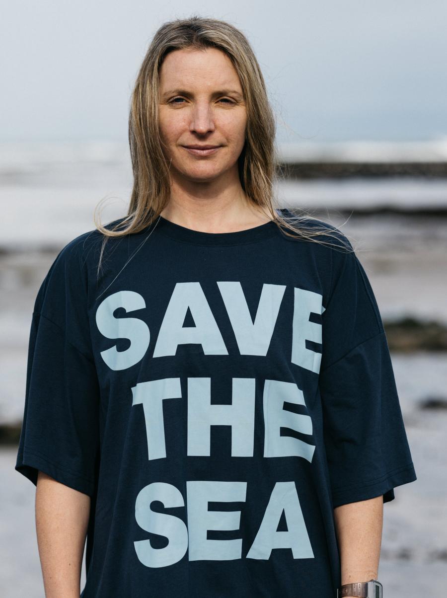 T-Shirts Save The Sea Oversized T-Shirt Men Finisterre Navy - 1