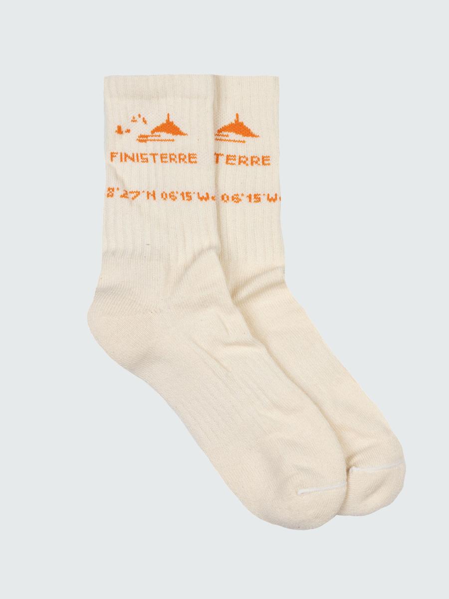 Ecru/Flame Finisterre Socks Men Rossby Sports Sock - 1