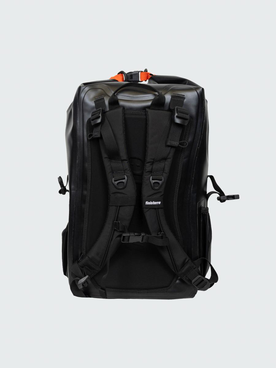 Men Black Bags Drift Waterproof Roll Top Backpack Finisterre - 3