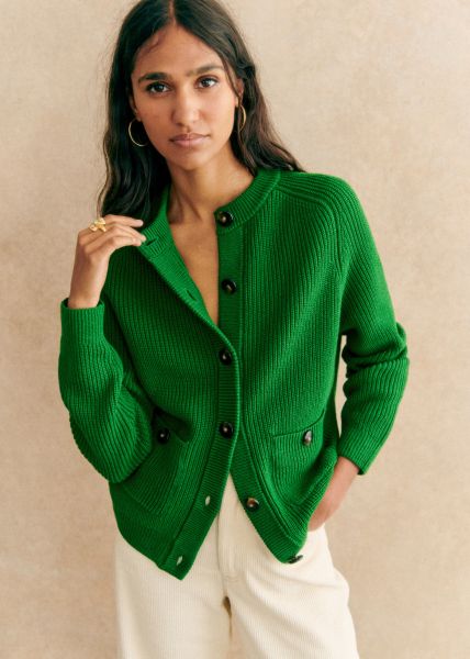 Madeline Cardigan Knitwear Green Women Quality Sézane