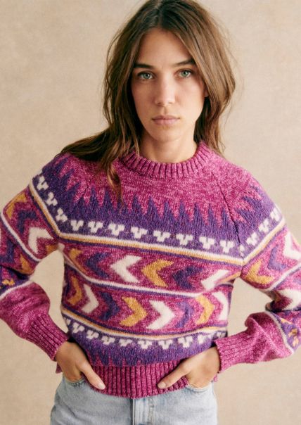 Knitwear Willem Jumper Personalized Women Sézane Purple