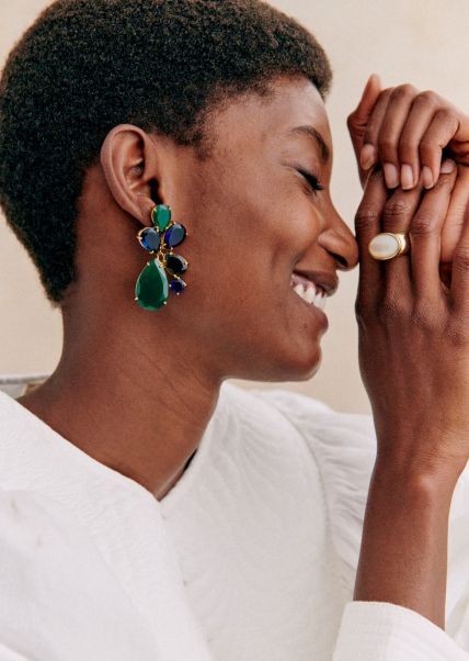 Miranda Earrings Jewellery Women Sézane Innovative Green / Multicoloured