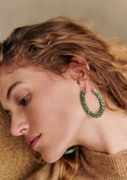 Green Jewellery Sézane Athena Earrings Women Efficient