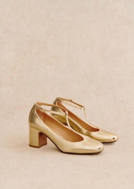 Sézane Shoes Smooth Gold Top Women Marcie Babies