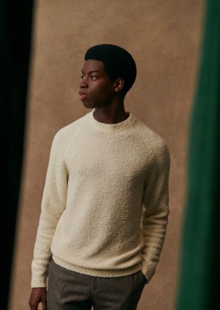 Michele Sweater Special Deal Knitwear Sézane Men Ecru