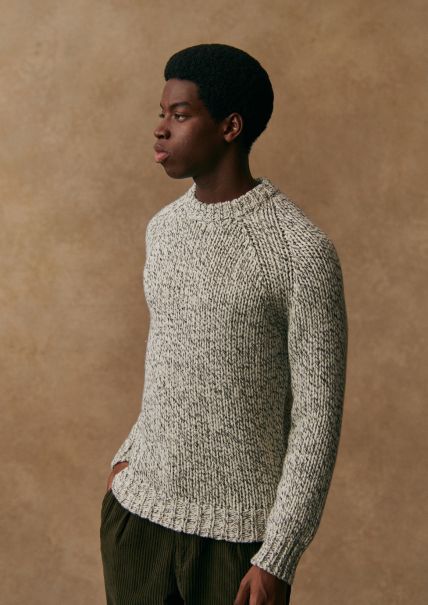 Mirko Sweater Ecru / Black Inexpensive Men Sézane Knitwear