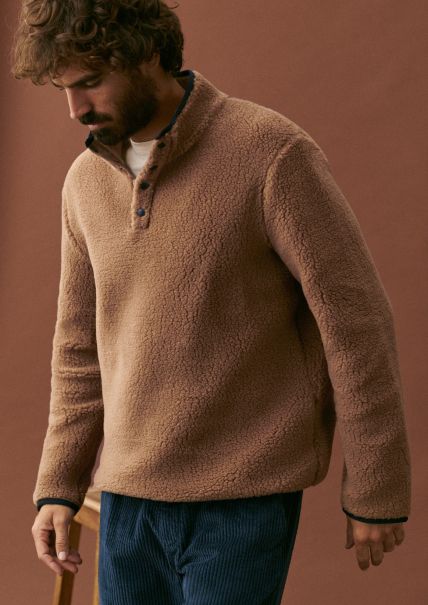 Sézane Innovative Tucker Sweatshirt Men Ecru Knitwear