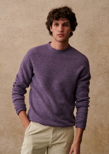 Knitwear Men Purple Sézane Alex Sweater Affordable