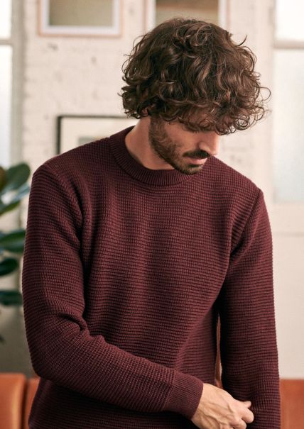 Chuck Sweater Premium Bordeaux Knitwear Men Sézane