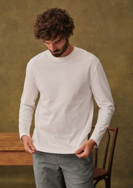 Intuitive White Sézane Leary T-Shirt Men T-Shirts & Sweatshirts