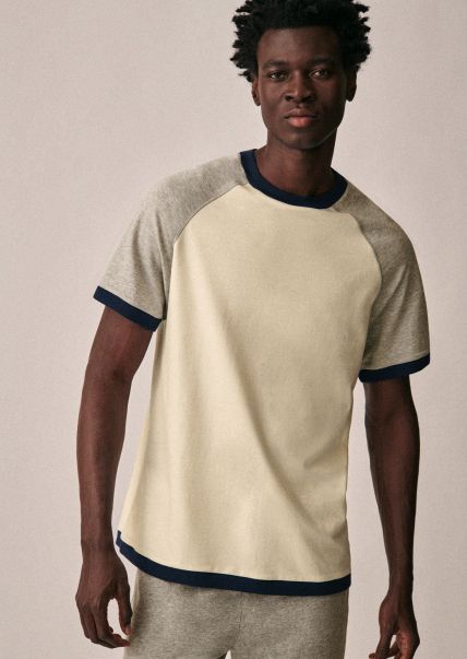 Ecru / Mottled Grey / Navy T-Shirts & Sweatshirts Sézane Hadley T-Shirt Personalized Men