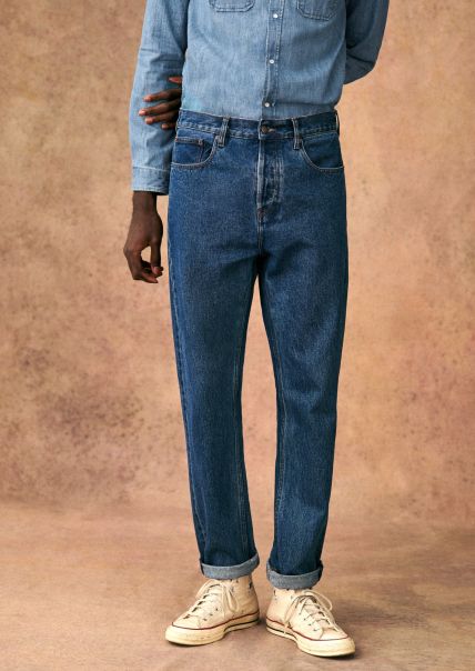 Vintage Blue Trousers Men Wrigley Jeans Sézane Handcrafted