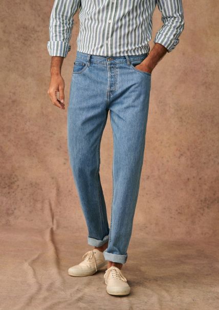 Trousers Men Kurt Straight Jeans Craft Raw Denim Sézane