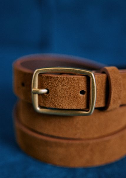 Sézane Leather Goods Darby Belt Easy-To-Use Camel Men