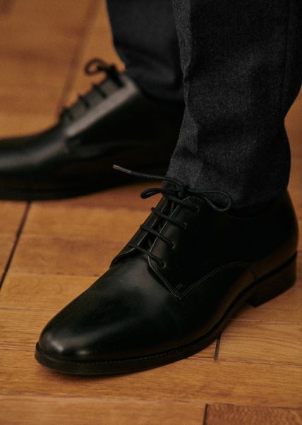 Men Expert Derbies Steve Black Leather Sézane Shoes