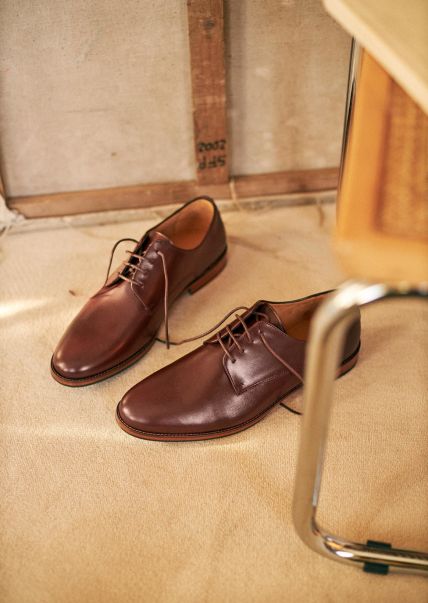 Men Shoes Limited Camel Traditional Leather Steve Derbies Sézane