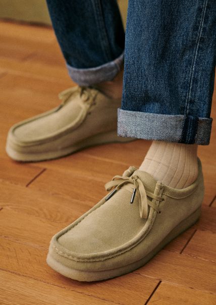 Shoes Top-Notch Men Clarks - Wallabee Loafers Maple Suede Sézane