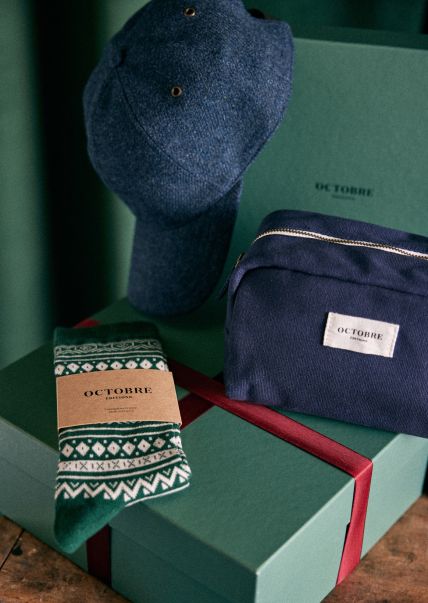 Accessories Men Fire Sale Multicoloured Pack 7 : Twyman Navy & Christmas Green Socks & Chase Tweed Mottled Blue Sézane