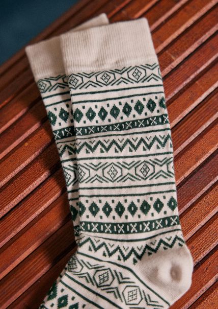 Men Christmas Socks Burgundy Accessories Elegant Sézane