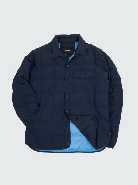 Men's Lapwing Shirt Finisterre Men Navy Jackets, Coats & Gilets
