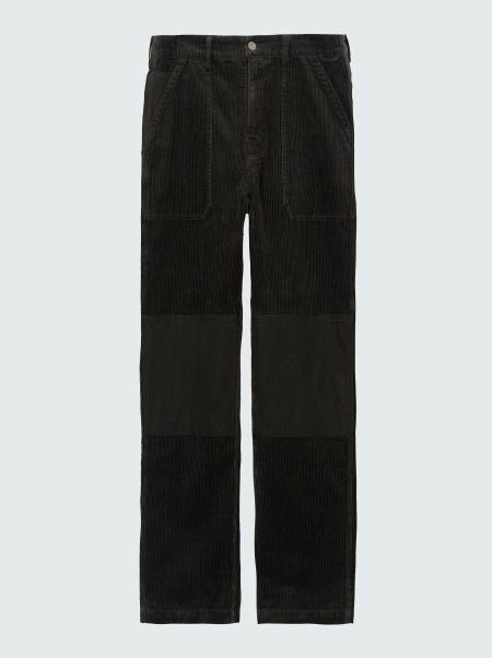 Men Finisterre Men's Basset Cord Trouser Trousers & Jeans Black