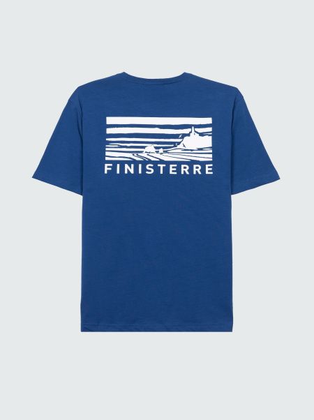 Men Finisterre T-Shirts Men's Cape T-Shirt Atlantic