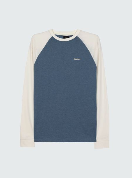Ozone/Ecru T-Shirts Men Finisterre Bailey Long Sleeve T-Shirt