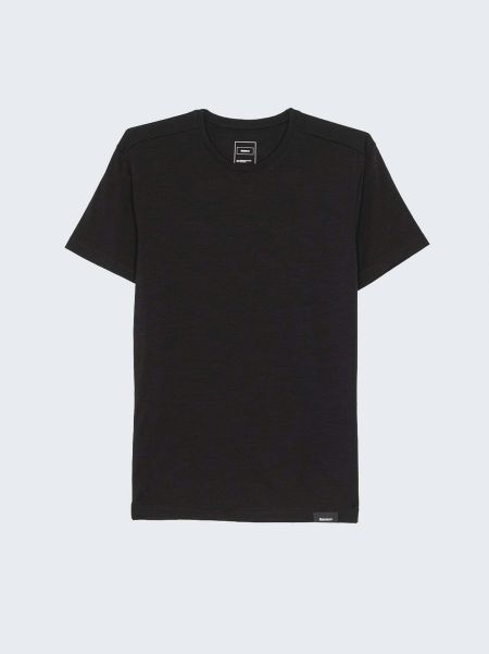 Finisterre Black Men's Eddy Short Sleeve Merino Wool Base Layer T-Shirt Base Layers & Underwear Men