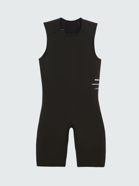Black Swimwear Men's Nieuwland 2E Yulex® Sleeveless Shorty Wetsuit Finisterre Men