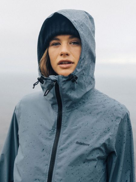 Jackets, Coats & Gilets Women's Rainbird Waterproof Jacket Finisterre Women Blue Steel