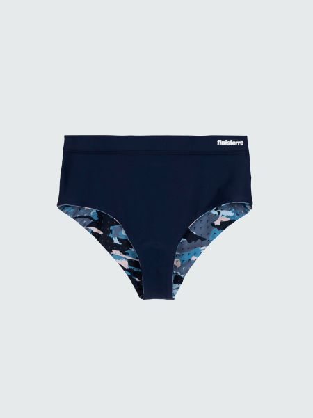 Women Women's Anella Reversible High Waist Bikini Pant Finisterre Swimwear & Bikinis Navy/Sea Camo